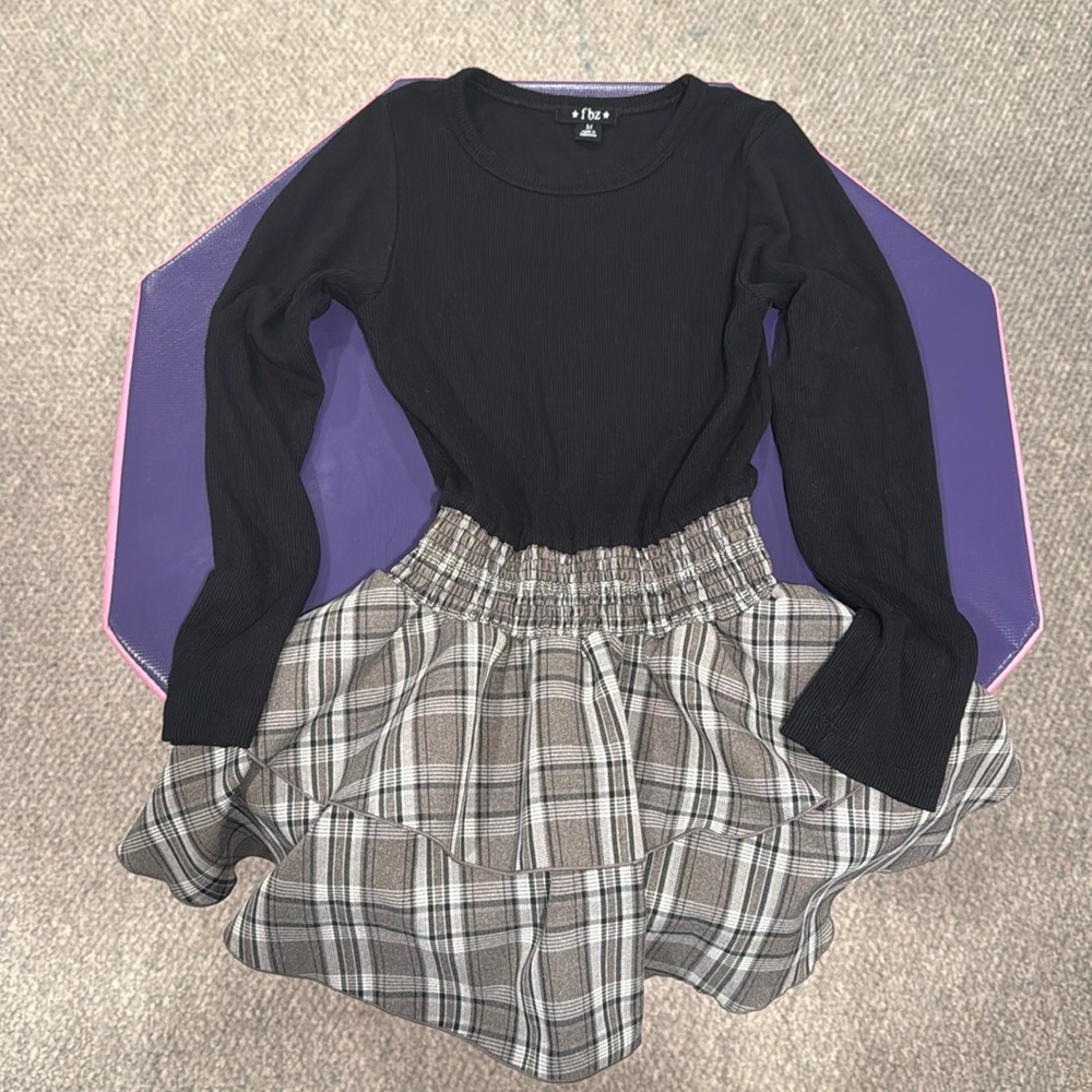 Flowers by Zoe Plaid Girls Dress
